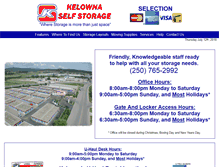 Tablet Screenshot of kelownaselfstorage.com